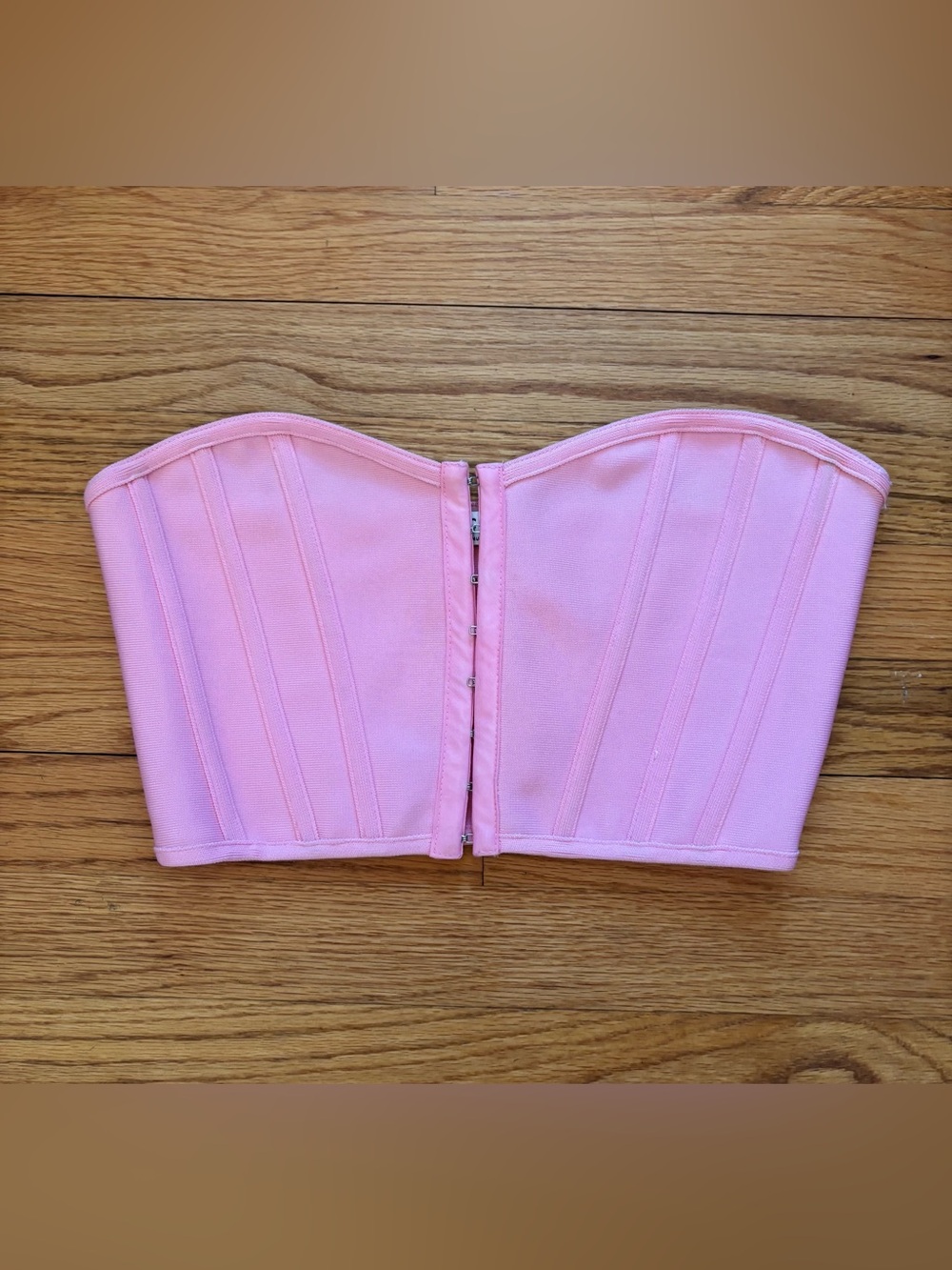 Tic Toc Strapless Pink Corset Top Crop Top Size Medium Spring Summer